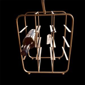 Luxurious Mid Century Style Gold Wine Holder